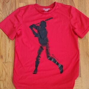 Champion Kids Red Baseball Silhouette Tee
